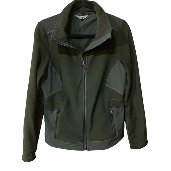 Athleta Outlander Full Zip FleeceJacket- Olive- Size Medium - Picture 2 of 6